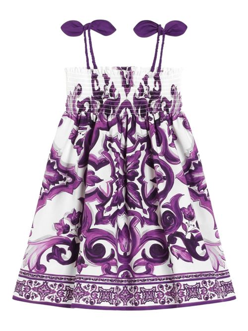 Abito bambina maioliche viola Dolce & Gabbana Kids | L54DE0HH5ENIP3TN